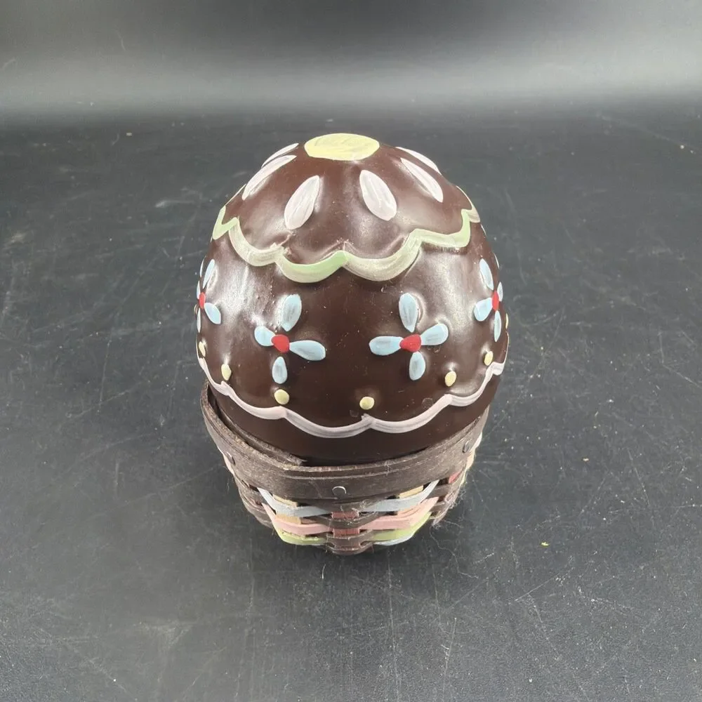 Longaberger Collectors Club Mini Sweet Chocolate Easter Egg 2012 2459 Ceramic